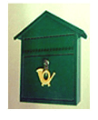 Green Wall Mounted Mailbox is designed to hold keys, cash, envelopes or other important materials - WYL017