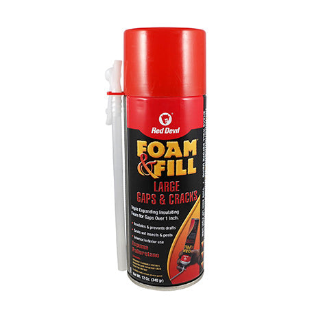 Red Devil Foam & Fill® Large Gaps & Cracks Expanding Polyurethane Sealant 12 Oz. (340 g) Aerosol Can Champagne