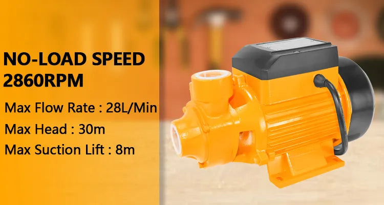 Worksite 1/2HP Vortex Pump 370W-Powerful Water Pump For Maximum Transport  Of Water from Place to Place- QB60-110v
