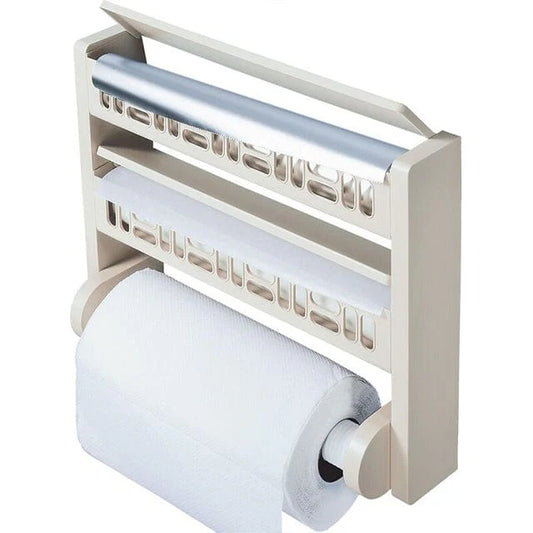 Rimax Triple Roll Holder White or Beige, Excellent For Kitchens, Utility Rooms, Office, Business Places Etc- 10003436