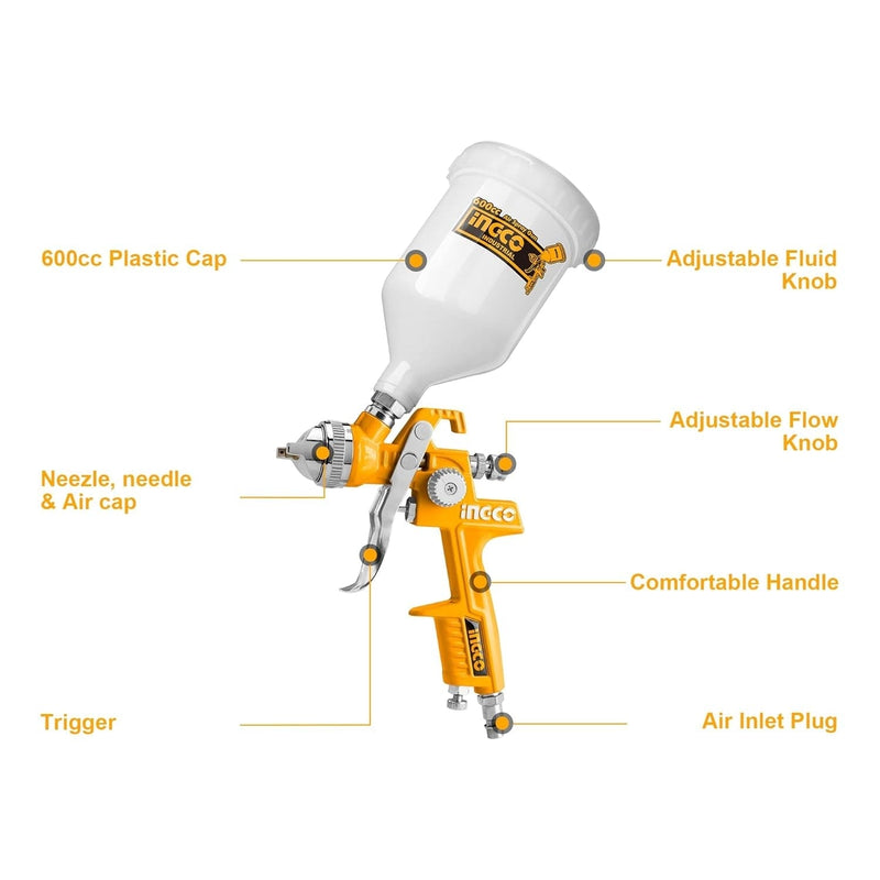 INGCO Industrial Spray Gun 600CC - ASG1061