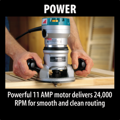 Makita Router 2 1/4 HP Combines Power With Convenience And Ease-Of-Use Features For Improved Performance-  RF1101