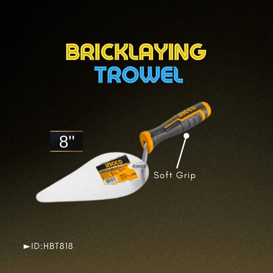 Ingco 8 Inch Bricklaying Trowel- HBT8125