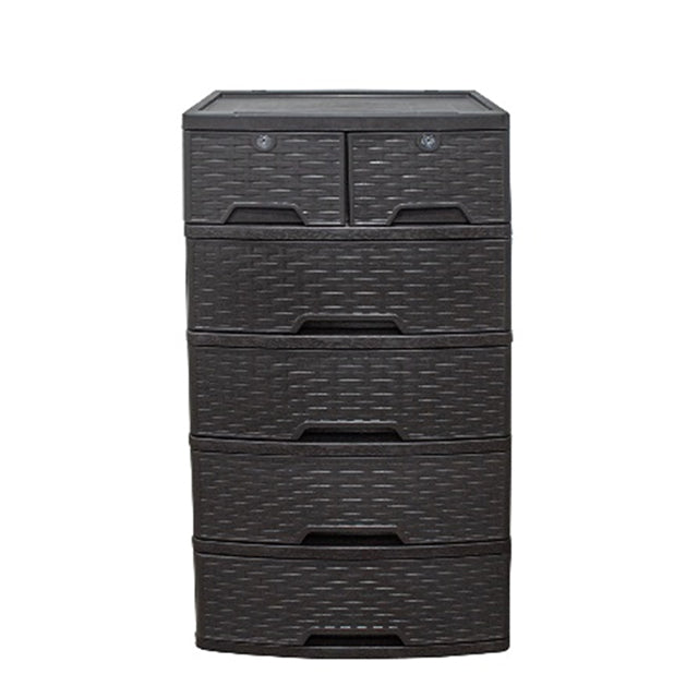 ETERNITY RATTAN 6 DRAWER CABINET W/SECURITY KEYS