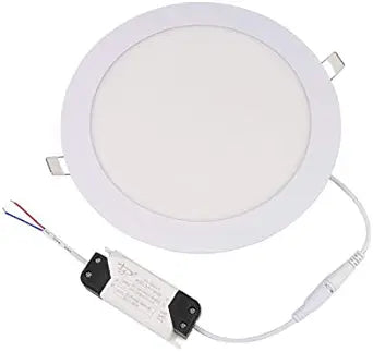 DBD 12w LED Daylight Round Panel Light, Flat Space Saving Modern Downlighters to Beautify your Home, Office, Business, Etc. Energy Efficient 90-277v Voltage with 720 Lumens Brightness, Slim Panel Design.