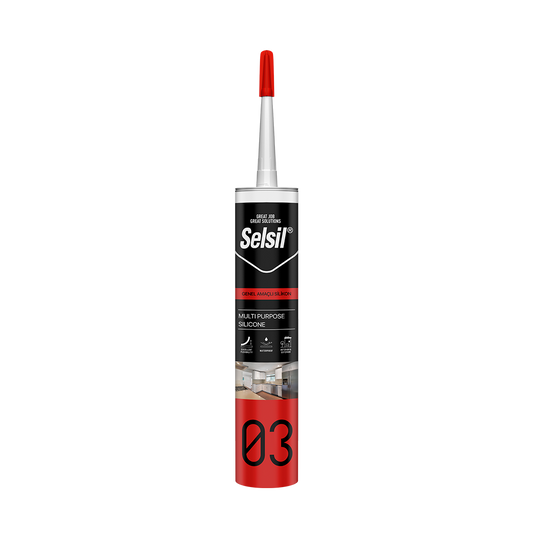 SELSIL Multi Purpose Silicone 280mL,Ideal for areas that could be exposed to weather. These areas include windows, doors, siding, trim, molding, baseboards, vents, basements, attics and around wires and pipes.- Selsil03