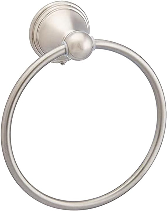 Bisman Circular Towel Ring, Brushed Nickel 6" Diameter Towel Ring For Household and Commercial Use, Practical and Elegant With Concealed Mounting Screws -BMBA008