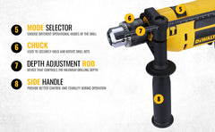 DEWALT DWD024 - 710Watt 13mm Impact  Hammer Drill Machine for Professional and DIY Applications, DWD024