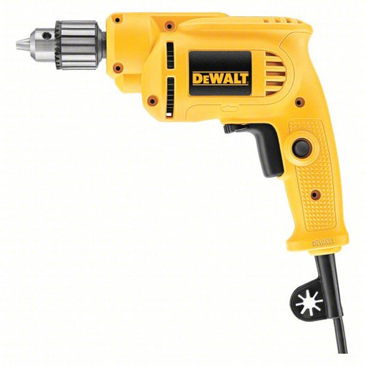 Dewalt Corded Electric Rotary Drill with Chuck Key,600W, 3/8" (10mm) Drill Chuck, Excellent for Everyday Use for Contractors, Tradesmen and DIYer's, , Suitable for Metal And Wood  0-2800? Min Speed- DWD014