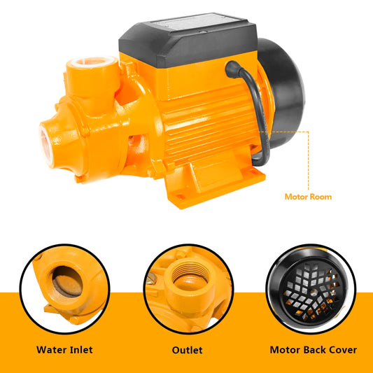 Worksite 1/2HP Vortex Pump 370W-Powerful Water Pump For Maximum Transport  Of Water from Place to Place- QB60-110v