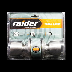 RAIDER Cylindrical Entrance Lock Door Knob 3201 for Office or Front Door