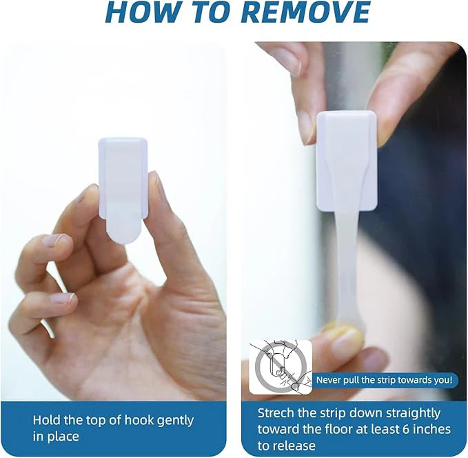 Removable Multipurpose Hooks  5PK Suitable For Use on tile, glass, stainless Steel and finished wood surfaces- HY0084