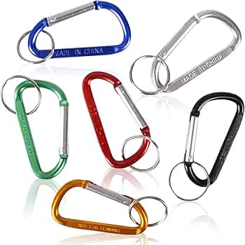 MegaLuxe Carabiner Clip with KeyRing- 3" Excellent Key organisation clips, Great for Homes, Office, Business, Stores Etc.- 3627