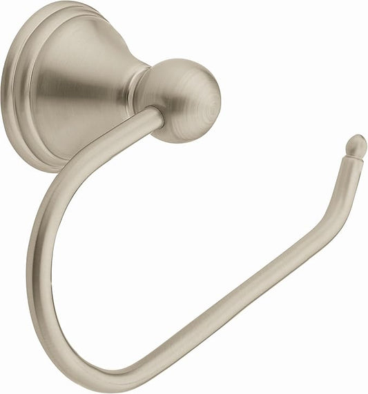 Bisman Brushed Nickel Toilet Tissue Roll Holder, For Household and Commercial Use, Practical and Elegant With Concealed Mounting Screws -BMBA009