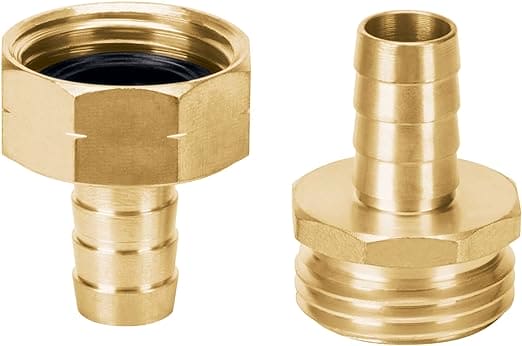 Truper 12704 / CFM-1/2B - 1/2" (13 mm) Brass Male/Female Hose Connectors