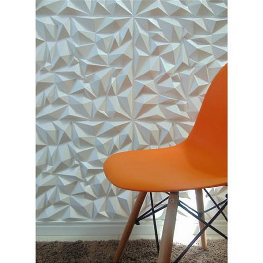 Mega Luxe Paintable 3D Texture PVC Wall Panels (19.7 X 19.7In.) - Decorative, Waterproof, Flame Resistant, Sturdy, Interior Decoration To Add Both Aesthetics And Functionality To Your Home And Offices - D101