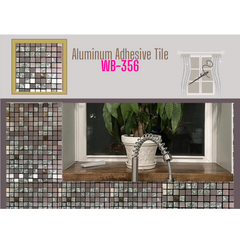 Aluminum 12" X 12 Adhesive Tiles For Walls And Floor with Unique And Attractive Designs, Self Adhesive Wall Tiles for Kitchen Backsplash Bathroom Living Room Decoration