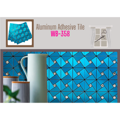 Aluminum 12" X 12 Adhesive Tiles For Walls And Floor with Unique And Attractive Designs, Self Adhesive Wall Tiles for Kitchen Backsplash Bathroom Living Room Decoration