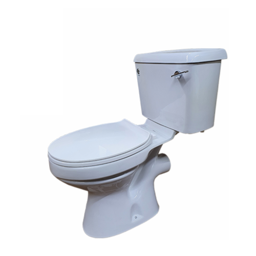 Berkley White P Trap Close Coupling Toilet Set. Toilet Seat Included. Bottom Water Inlet with Flush Button System. Enhance Your Bathroom Area At Home Or The Workplace With This Durable, Elegant, Stylish Toilet