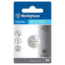 The Westinghouse Lithium Button Cells – 3 V Battery - Ideal for Key FOBS, Watches, Calculators, Meters, Remotes and Other small Devices - CR2016