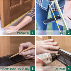 Door Sweep All-Season Door Sweep, Heavy Duty Aluminum and Vinyl, Ideal for Residential and Commercial Use, Easy Installation, Ensure Comfort and Save Energy 36'' Long available in White and Brown