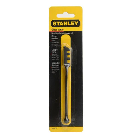 STANLEY Glass Cutter 130mm Carbon Steel Alloy Roller Cutter Cemented Carbide Glass Cutting Tool for Glass Cutting, Mirror, Stained Glass 14-125
