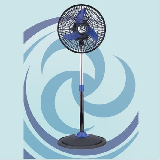 WHIRLWIND BLUE 10 INCH PEDESTAL FAN ETL, Great For Small Spaces, Home Office, Study Areas. Kitchen Etc- 20017661