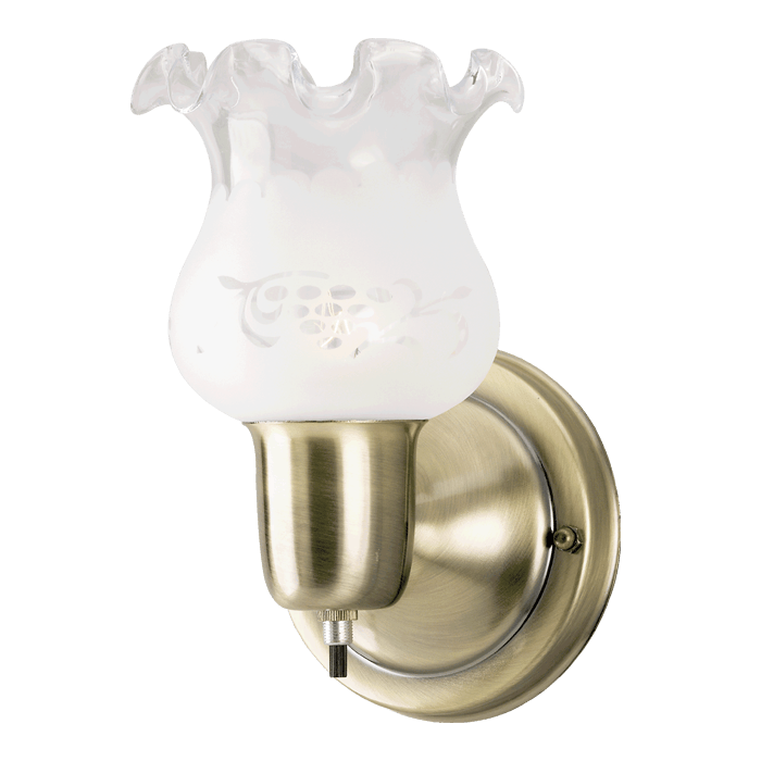 Westinghouse, 1 Light Antique Brass Lamp/Frosted Grape SW Wall,67179