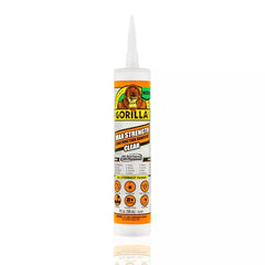 Gorilla Max Strength Construction Adhesive Clear - 9oz Cartridge- Bonds Metal, Wood, Plastic and More- 8212302