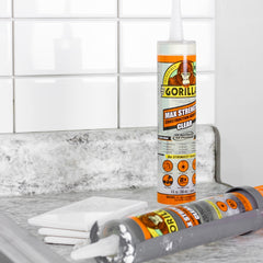 Gorilla Max Strength Construction Adhesive Clear - 9oz Cartridge- Bonds Metal, Wood, Plastic and More- 8212302
