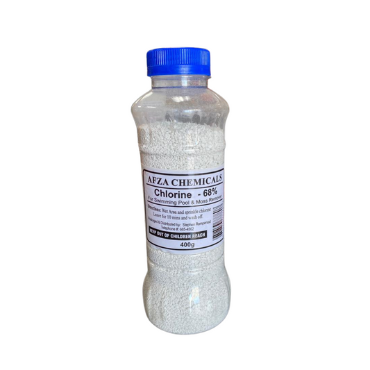 AFZA Chemicals 68% Strength Chlorine Granules- Excellent Moss remover or for Use in Swimming Pools- Available in 2 Sizes