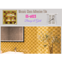 Glass 12" X 12 Adhesive Tiles For Walls And Floor with Unique And Attractive Designs, Self Adhesive Wall Tiles for Kitchen Backsplash Bathroom Living Room Decoration