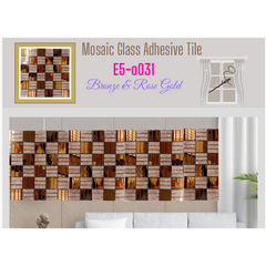 Glass 12" X 12 Adhesive Tiles For Walls And Floor with Unique And Attractive Designs, Self Adhesive Wall Tiles for Kitchen Backsplash Bathroom Living Room Decoration