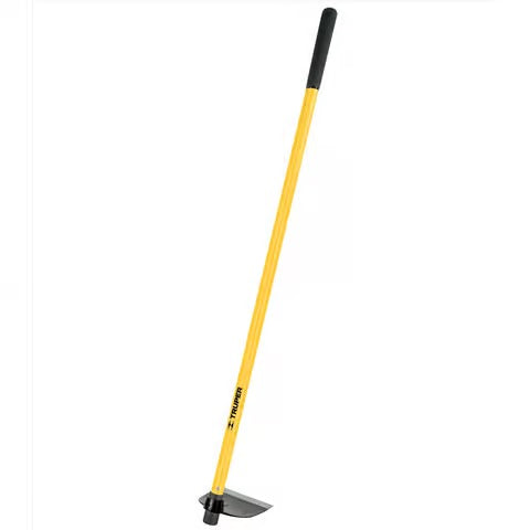 Truper Round Eye Hoe, 6 3/4" with 54 Inch Handle, Durable Fibre Glass Handle, For Both Residential and Commercial Use - 10612