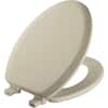 Bemis Wooden Elongated Toilet Seat with Enameled Wood Closed Front Toilet Seat in Bone or White , 1500AR006 and 1500AR000