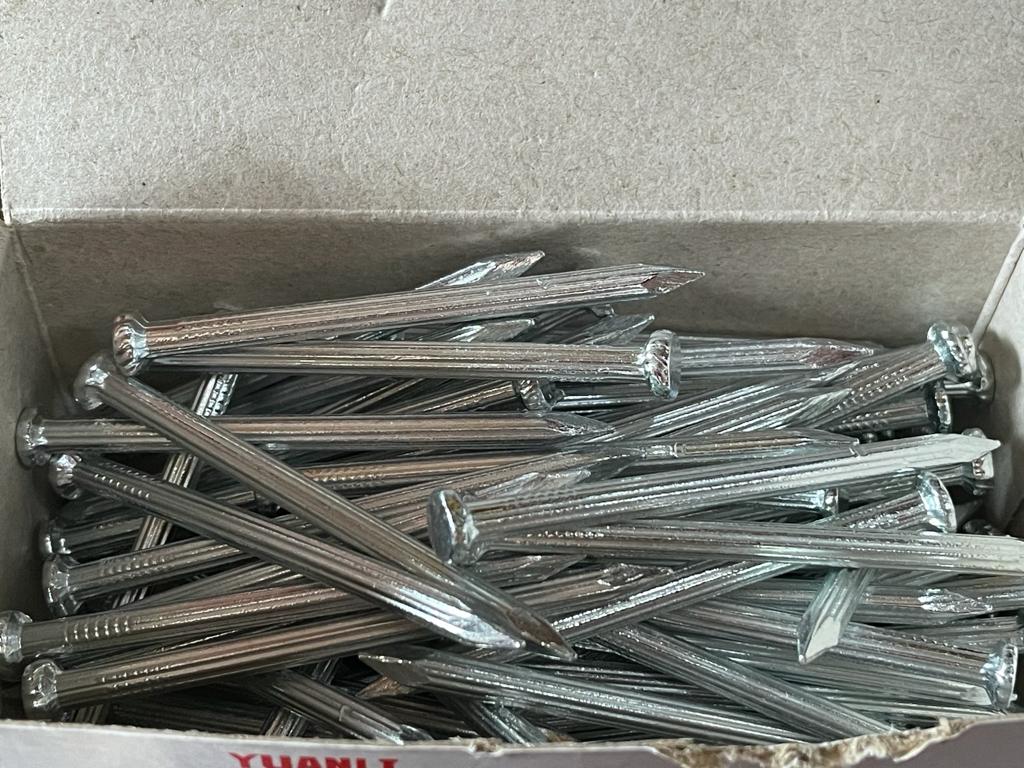 Concrete Nail 2 Inch Durable (50mm) concrete nail , designed for heavy-duty fastening into concrete, brick, and other masonry materials, 100 per box. - CHIC005