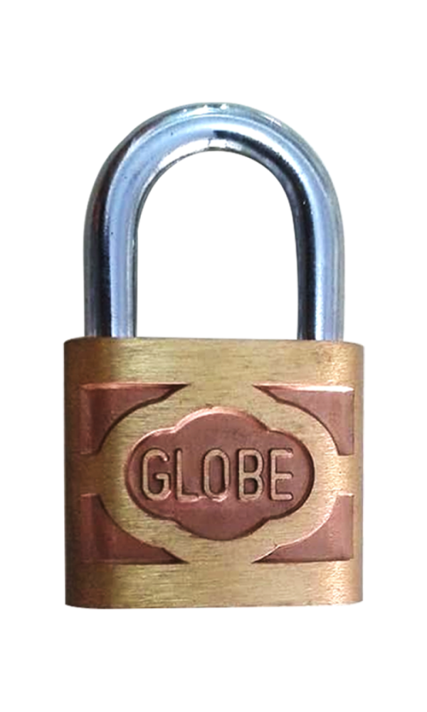 Globe Solid Brass Padlock with 3 Brass Keys 20MM – Heavy-Duty Security Lock - 171928