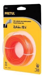 Pretul Trimmer line Red.Round Trimmer Line 2.7mm x 12m  Red Landscaping Line for Use in Public Areas, Clearing of Residential and Commercial Properties-20025