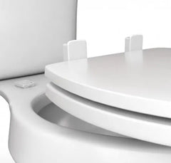 Bemis Elongated Toilet Seat Plastic, Available in White and Bone, Never Loosens  Fits All Elongated Toilet Seats, Including Kohler, American Standard, And Many More. Plastic Seat and Plastic Top Hinges Installs Seat Easily From Above The Bowl.