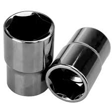 Ingco Shallow Socket, 1/2 Inch Drive, 6-Point, Metric, Heat Treated CR-V Steel Short Sockets, Full Polishing, 1.5 Inch Length