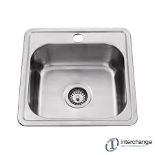 MegaLuxe - Stainless Steel Top Mount  Single Basin Kitchen Sink 15 Inch X 15 Inch. Equally At Home In Traditional And Modern Kitchens,- WSD004