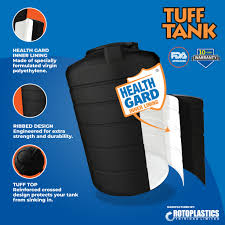 Rotoplastics, Durable, Water Tank, Residential or Commercial Use With Closed Top- Available in 800gal  and  1000gal