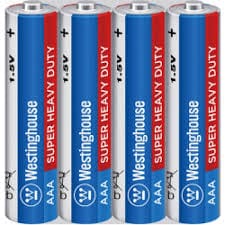 Westinghouse Super Heavy Duty Batteries AAA 4PK, Great for use in Remotes, Clocks, Radios, Flashlights and so much More- R03PBP4