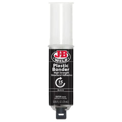 J-B Weld Plastic Bonder™ Syringe - 25 ml works on thermoset, carbon fiber composites, thermoplastics, coated metals, concrete & more.