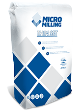 Micro Milling Regular Thin set mortar is a blend of Portland cement sand and special additives for the installation of ceramic tiles on concrete substrates.