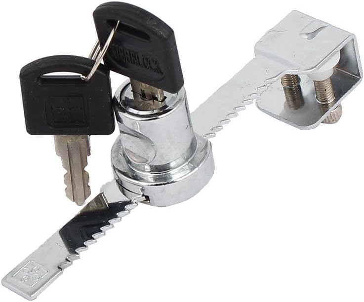 Showcase Lock Sliding Glass Door Lock Display Case Lock Ratchet Lock with Chrome Finish, Security, Keyed Alike Showcase Display 34002