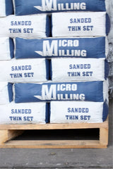 Micro Milling Regular Thin set mortar is a blend of Portland cement sand and special additives for the installation of ceramic tiles on concrete substrates.