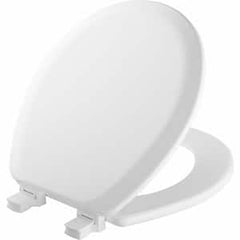 Bemis Toilet Seat Round Enameled Wood Closed Front Toilet Seat in Bone or White -500PROAR006 & 500PROAR000